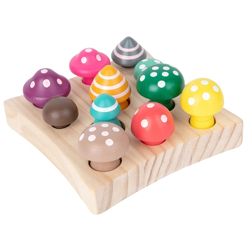 

Table Play Toy Brain Game Portable Multifunctional Picking Mushroom Toy Table Game Creative Kids Math Learning Game