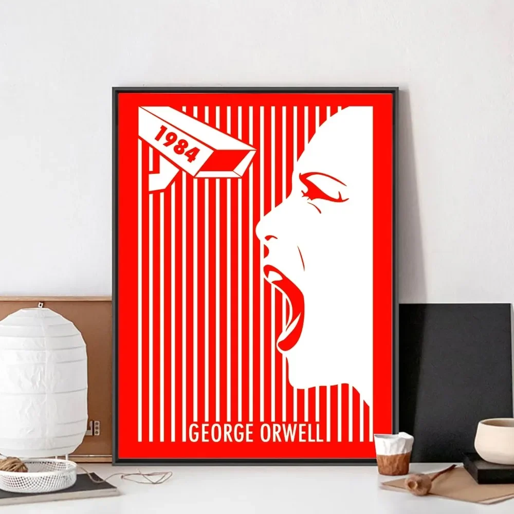Плакат Джорджа Оруэлла 1984 Размер A3/A4 Современный Стиль HD Качественный Бумажный