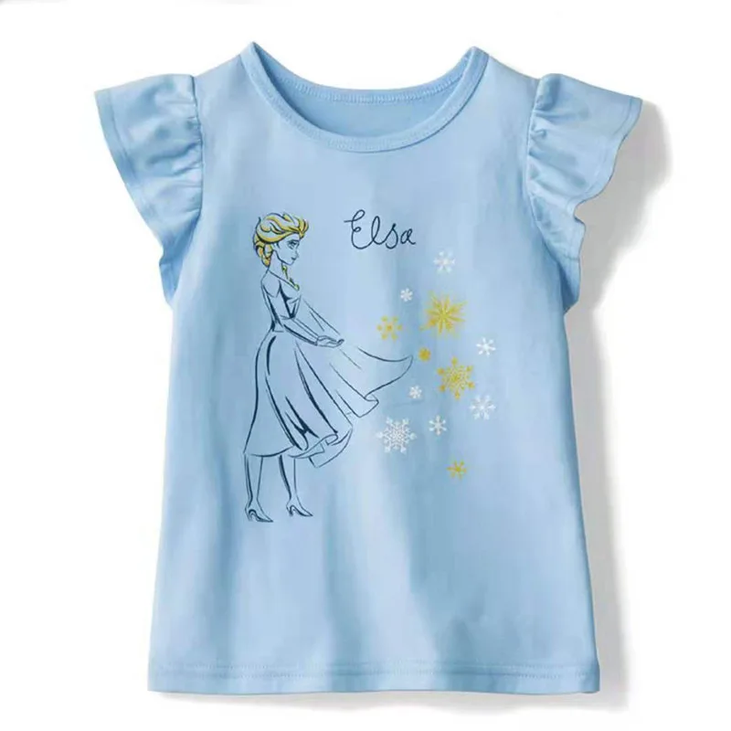 Футболки для маленьких девочек графические футболки с мультяшным принтом