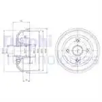 

BF471 rear brake drum for CORSA C, CORSA VAN 10 / 00