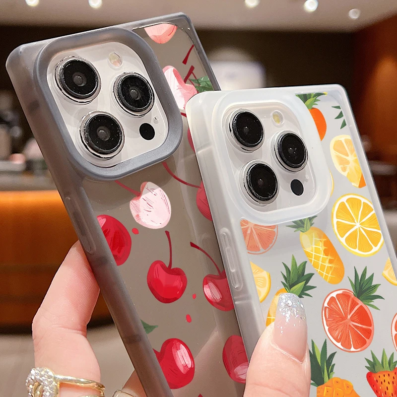 Милый чехол для телефона с рисунком арбуза iPhone 16 15 Pro Max 14 Plus 13 12 11 прозрачный