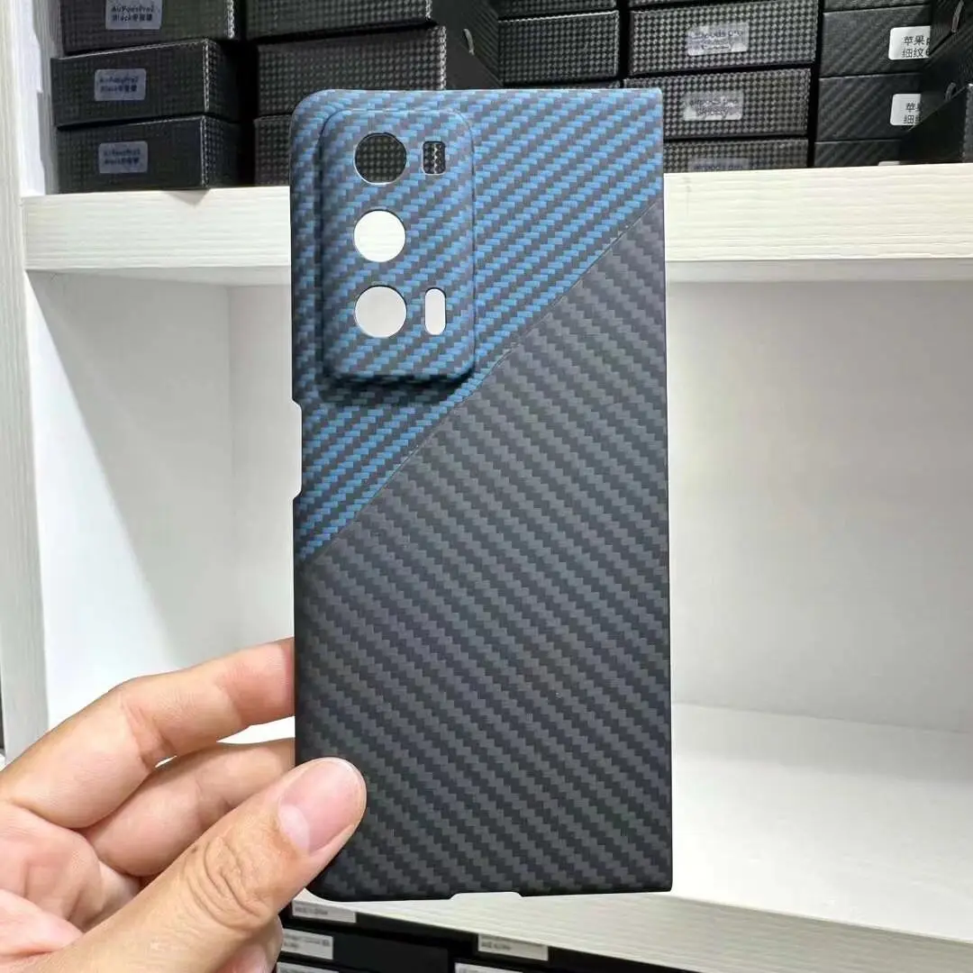 Натуральный чехол из углеродного волокна для Honor Magic V2 VS матовое арамидное