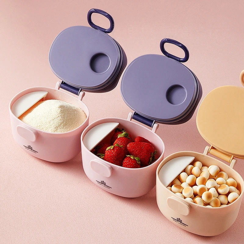 

Crown Baby Milk Powder Box Kids Cute Food Supplement Lunch Box Child Snack Container Travel Outdoor Portable Formula Dispenser