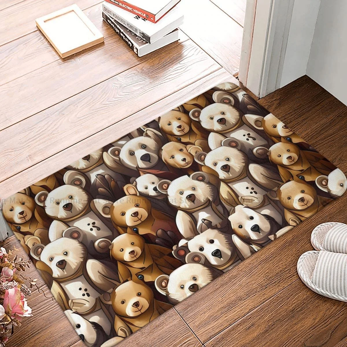 

Медведь, нескользящий Придверный коврик, обнимательный коврик для ванной, спальни, Молитвенный Ковер, домашний современный декор