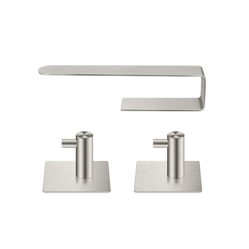 

Hand Towel Holder/Towel Ring - Wall-Mounted Solid Bathroom Hardware Towel Bar ,Self Adhesive Towel Bar Stick On Wall