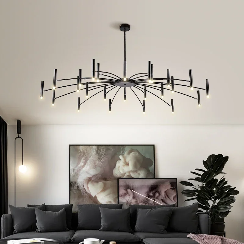 

Скандинавская постмодернизированная Минималистичная креативная индивидуальность, люстра для гостиной и столовой, большая круглая люстра в стиле атмосферного художника