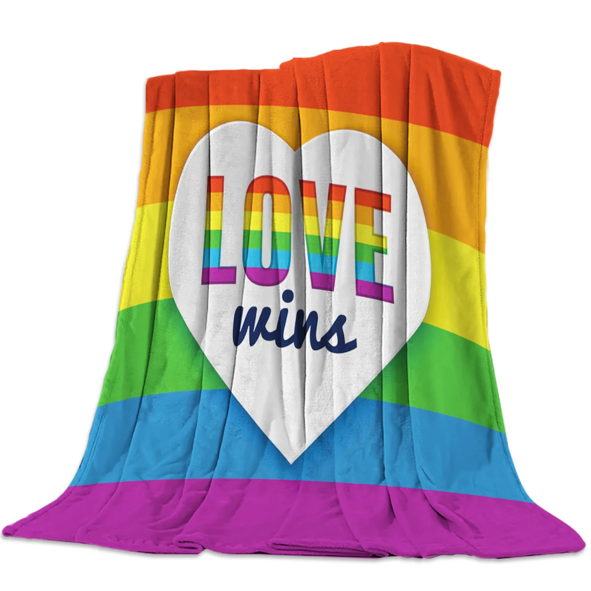 

Fleece Blanket Lgbt Pride Rainbow Love Winter Sheet Bedspread Sofa Throw Blanket Light Thin Flannel Blankets Soft Warm Coral