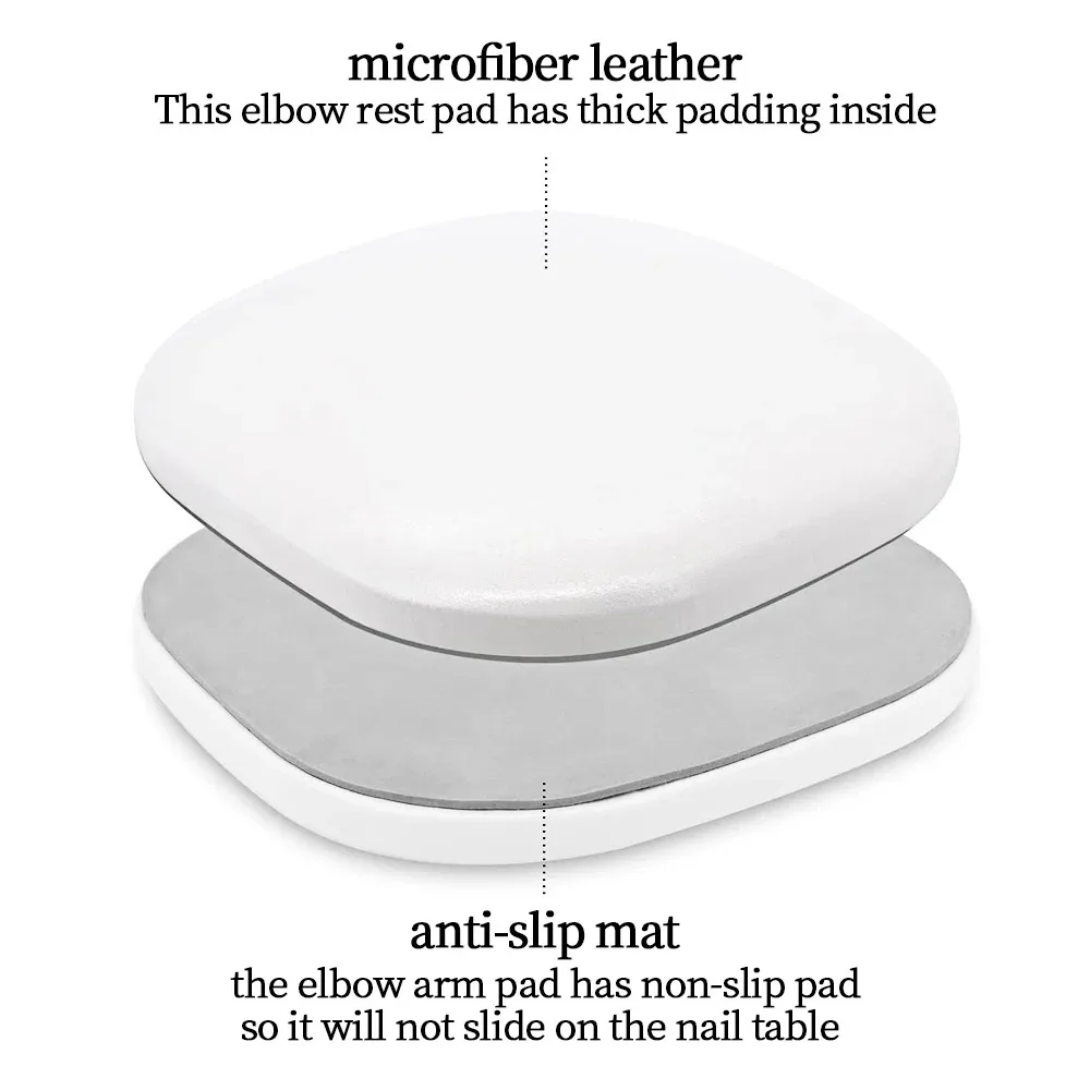 Квадратная Кожаная подушка из микрофибры для ногтей профессиональная