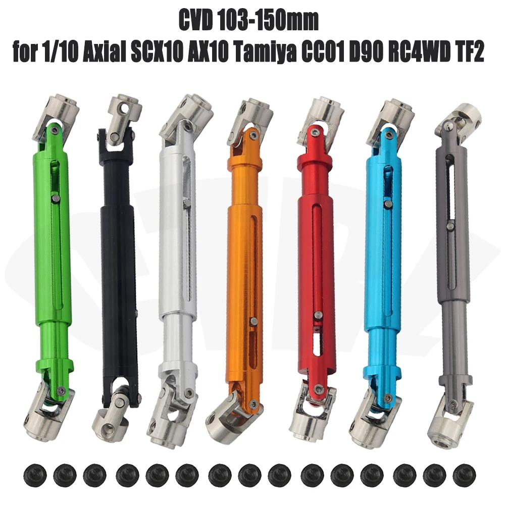 103-150 мм алюминиевый приводной вал CVDFor 1/10 RC Rock CrawlerAxial SCX10 AX10 Tamiya CC01 D90 RC 4WD TF2 совместимый