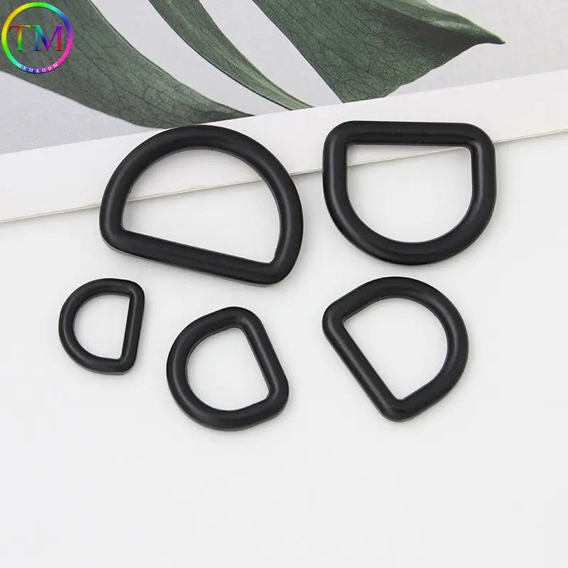 12mm 25mm 38mm Black Metal Buckles Lobster Clasp Oval D Ring Chain Buckle Connectors For DIY Bag Purse Strap Belt Accessories