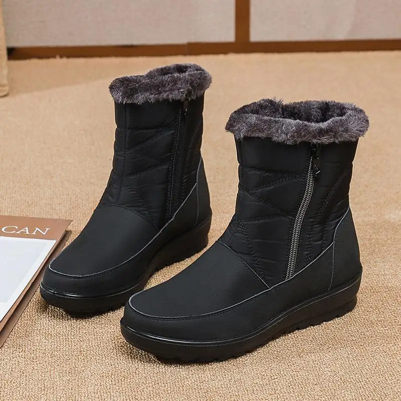 

Boots Women Snow Plush Boots Ladies Zip Platform Ladies Shoes New Waterproof Ankle Boots Casual Botas Mujer Winter Footwear