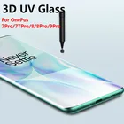 Защитное стекло JGKK для OnePlus 9, 8, 7, 7T Pro, УФ, полное проклеивание, пленка из закаленного стекла, для One Plus 9, 8, 7T Pro