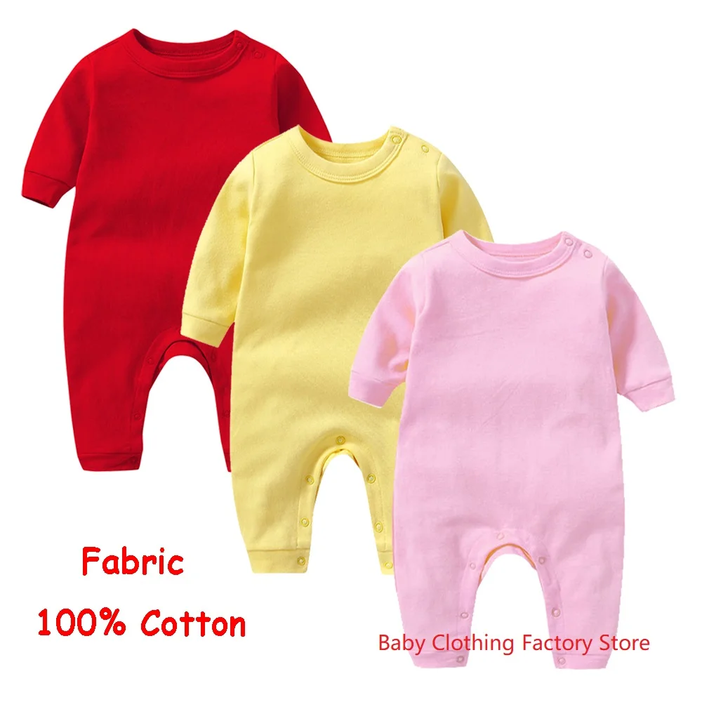 

100% Cotton Soft Jersey Baby Girl Boy Romper Growing Jumpsuit Newborn Sleepsuit Roupa De Bebe Spring Autumn Long Sleeve Clothes