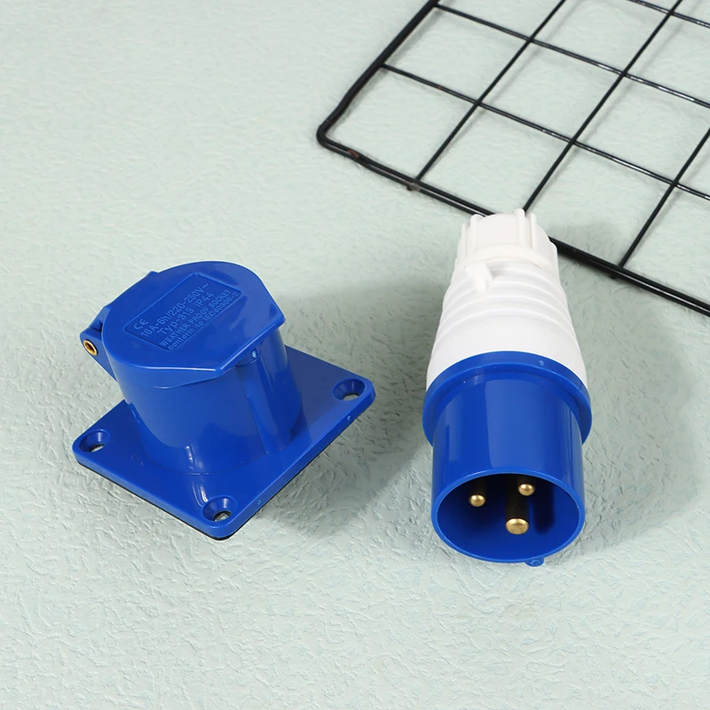 Промышленные водонепроницаемые штекеры/гнездо папа/мама 220 В 16 А 3 контакта IP44 2P