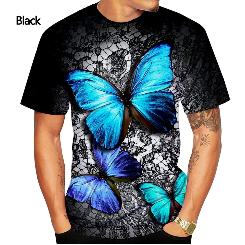 Летняя модная повседневная футболка с коротким рукавом и 3D принтом для мужчин