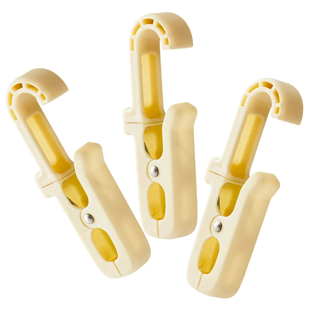 

3 Pcs Swivel Hook Clip Peg Hooks Laundry Clips Simple Clothes Hat Hanger Abs Hanging Clothing Boot
