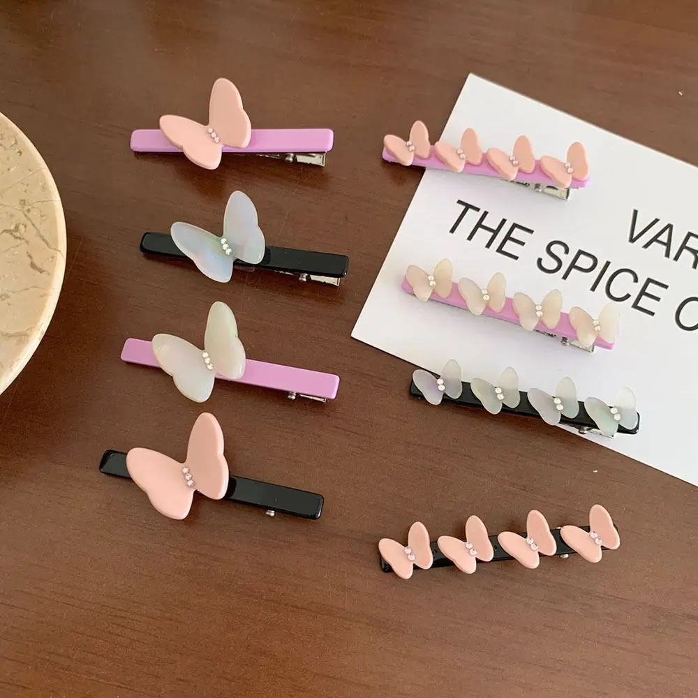 

Side Clip Bangs Clip Gifts Y2k Diamond BB Clip Korean Style Hairpin Butterfly Hair Clip Hair Barrettes Duckbill Clip