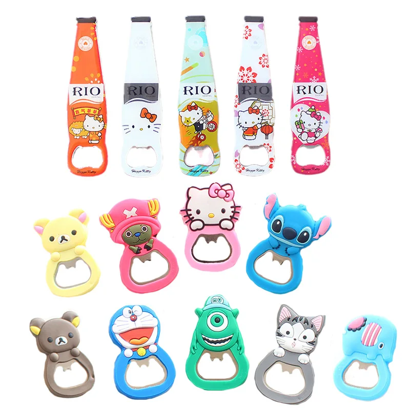 

Kawaii Sanrioed аниме Китти открывалка для бутылок из нержавеющей стали милый мультяшный пиво магнит открывалка холодильник магнитная наклейка п...
