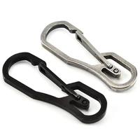 1 pc titanium plating carabiner camping clip outdoor key ring clip keychain holder camping keyring hang buckle hook carabiner