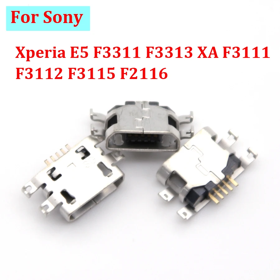 

10-50Pcs Charger Charging Port Plug Dock Usb Contact Connector Jack For Sony Xperia E5 F3311 F3313 XA F3111 F3112 F3115 F2116