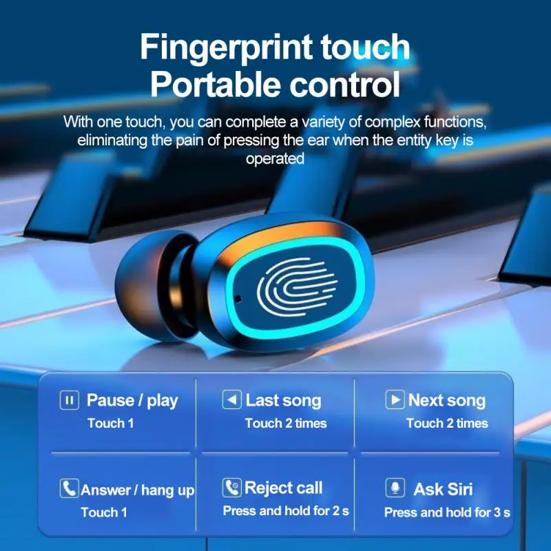 

Q8 Wireless Bluetooth Headset Incoming Ear Big Screen Digital Display 5.2 Long Battery Life TWS Bluetooth Headset