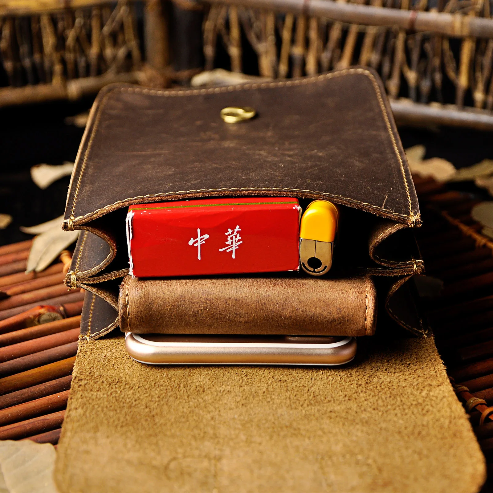 Женская дорожная маленькая сумка из натуральной кожи с крючком забавная поясная