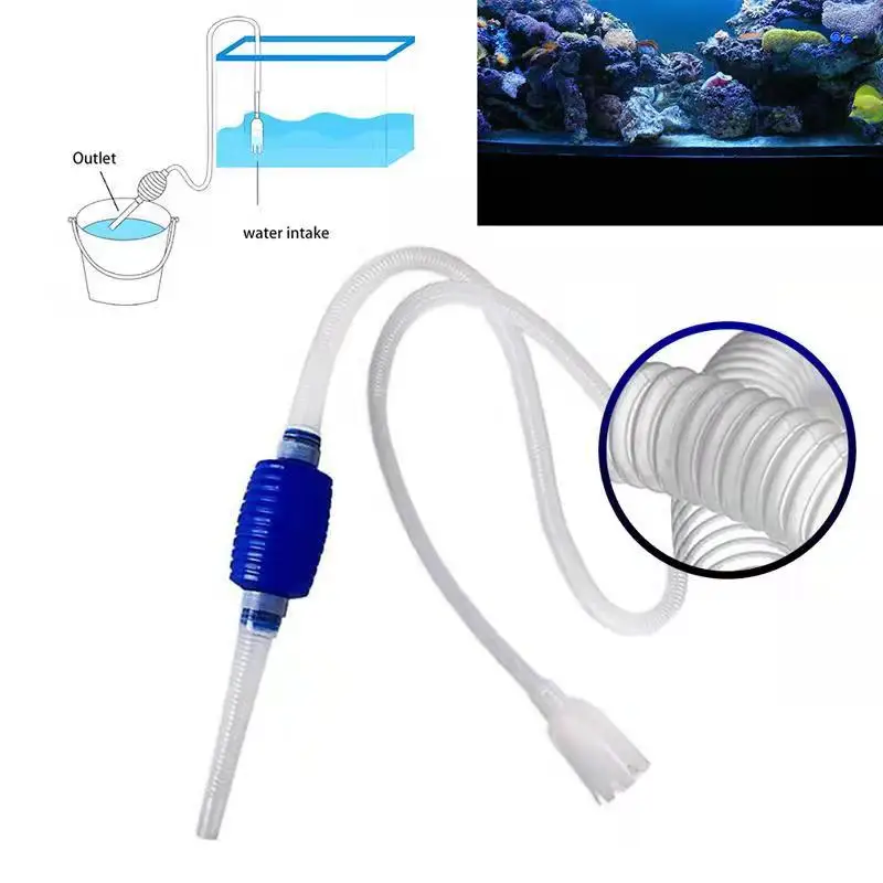 

Aquarium Siphon Fish Tank Syphon Vacuum Cleaner Pump Semi-automatic Water Change Changer Gravel Water Filter Acuario Accessories