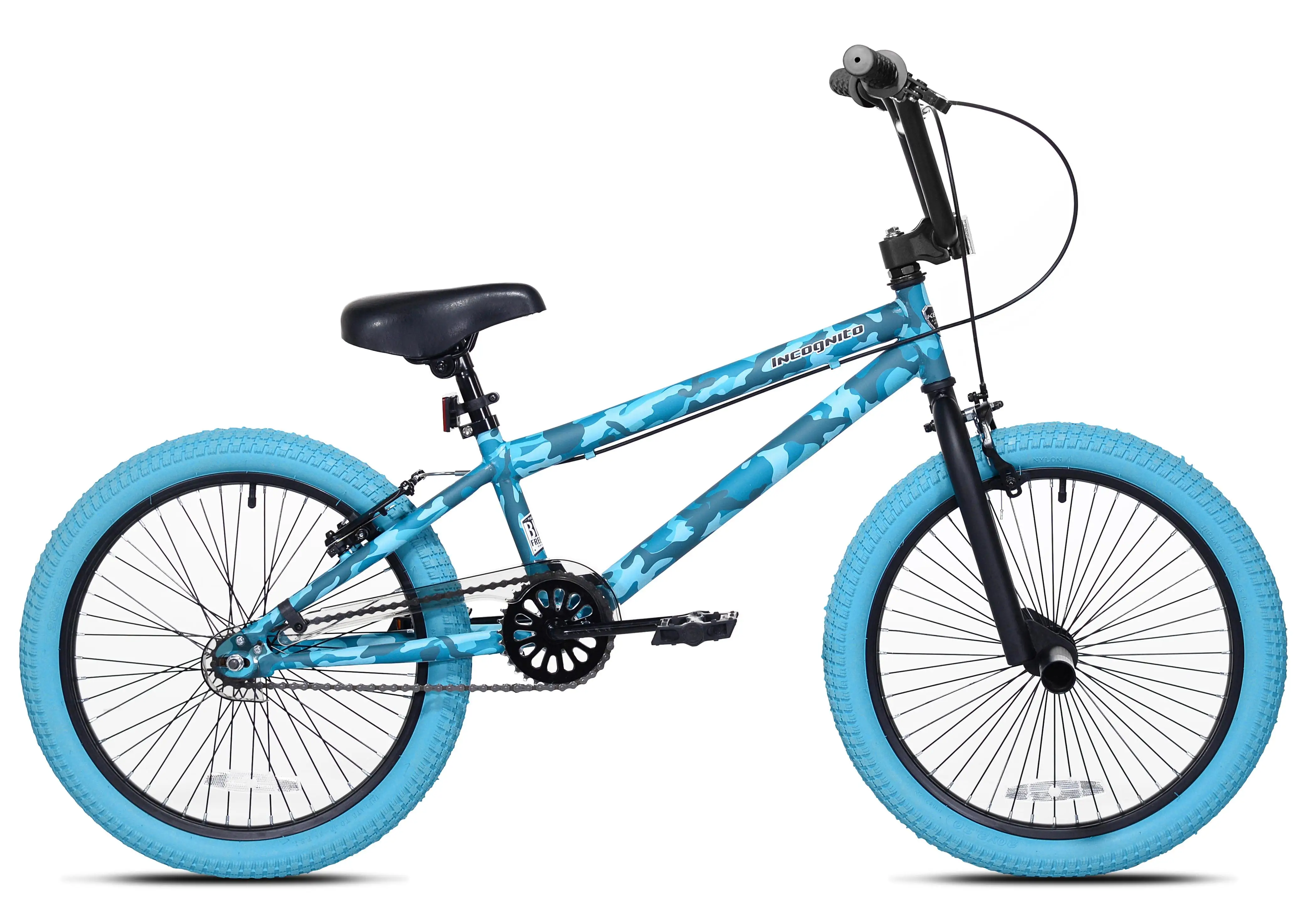 

20 In. Incognito Girl's BMX Bike, Turquoise Blue Camouflage