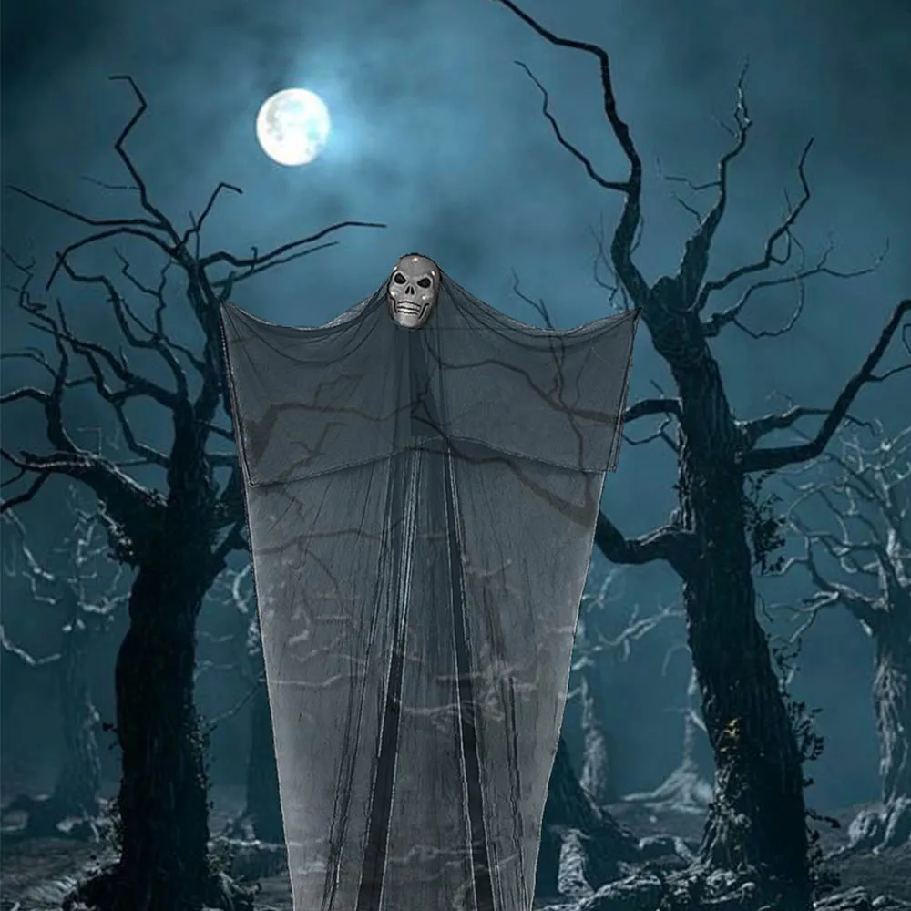 Подвеска в виде черепа на Хэллоуин сетчатая кукла-призрак украшение для дома и