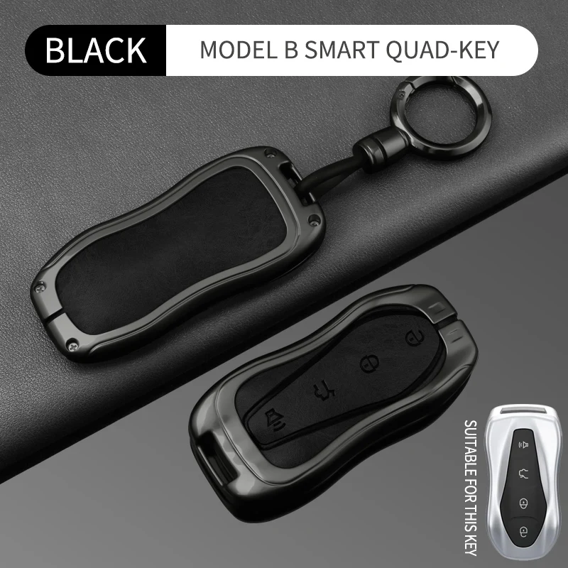 Фото Для Geely Tugella 2020 Boyue Atlas Pro Gili Tugella: металлический кожаный чехол для ключей, чехол для пульта ДУ, автомобильные гаджеты для ключей, брелок. №2