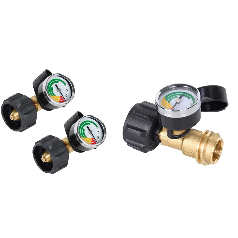 

Propane Tank Gauge with POL Connection 5-100 LB Pressure Valve Propane Tank Pressure Test Instrument Tools