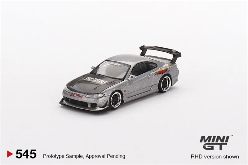 

Мини GT 1:64 Nissan Silvia Top Secret S15 серебристый RHD литая модель автомобиля