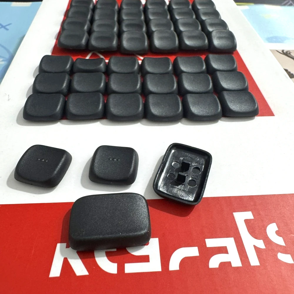 Фото Новые кейкапы CHOC/MX KLP Lame, 46/60 клавиш, кастомные PBT низкопрофильные кейкапы для механических клавиатур с переключателями Kailh ChocV1/V2 MX, белые, черные №3