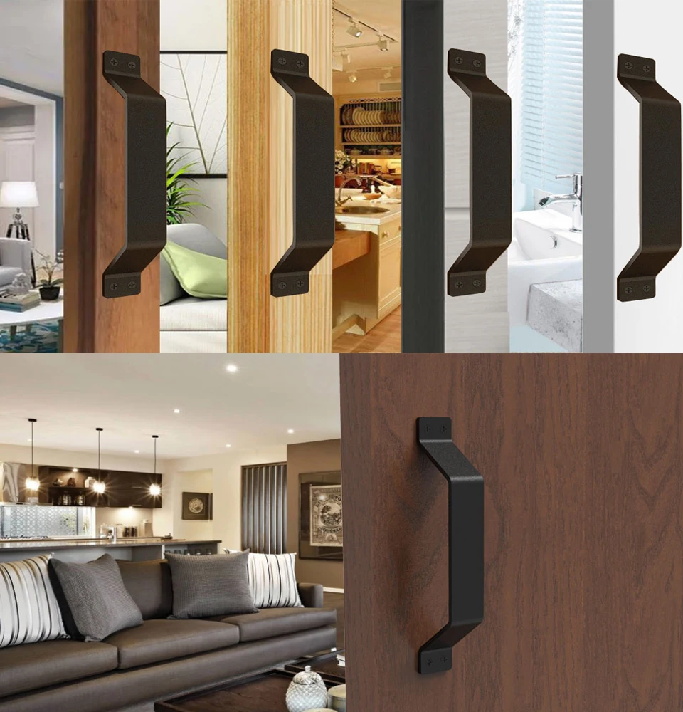 Ручка двери сарая 8 дюймов простой набор ручек для ворот деревянных заборов