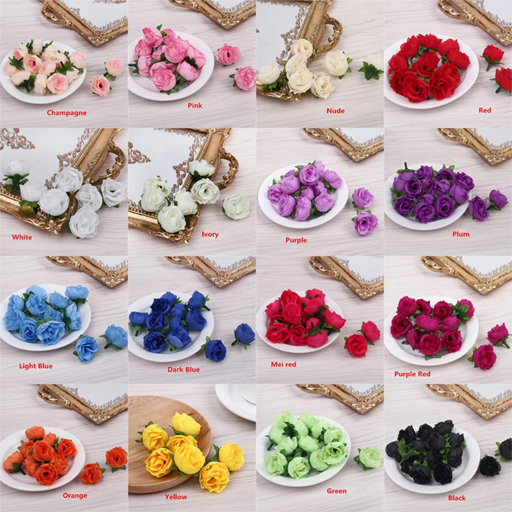 

30pcs Artificial Rose Flower Head DIY Simulation Rose Fake Flowers for Wedding Festival Birthday Party Valentine Day Decorations