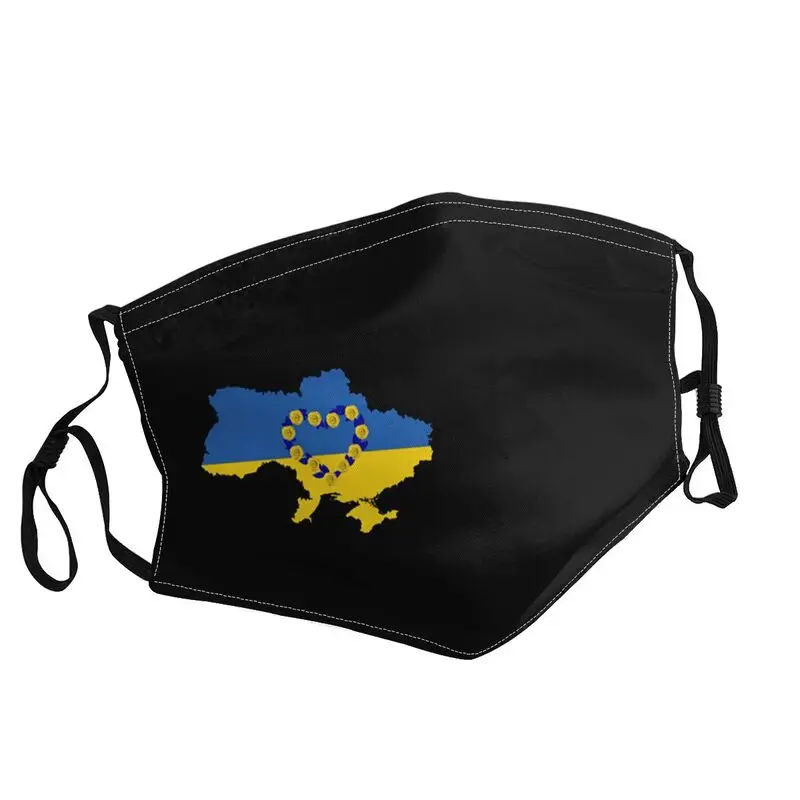 

Ukraine Flag And Map Mask Dustproof Adjustable Ukrainian Proud Face Mask Protection Cover Adult Respirator Mouth Muffle