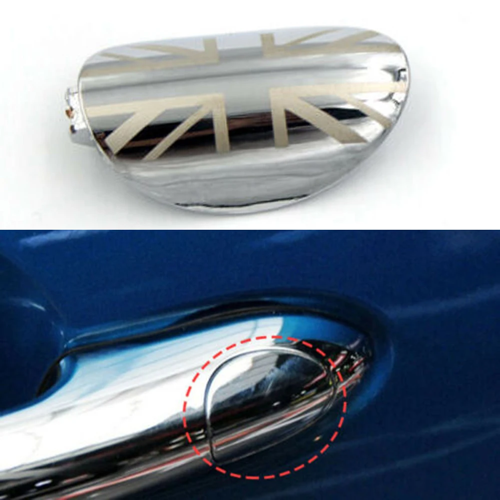 

Chrome Door Handle Lock Key Hole Cover Trim Cap Car Outside Lock Accessory Cover For Mini Cooper F55 F56 2013-2019