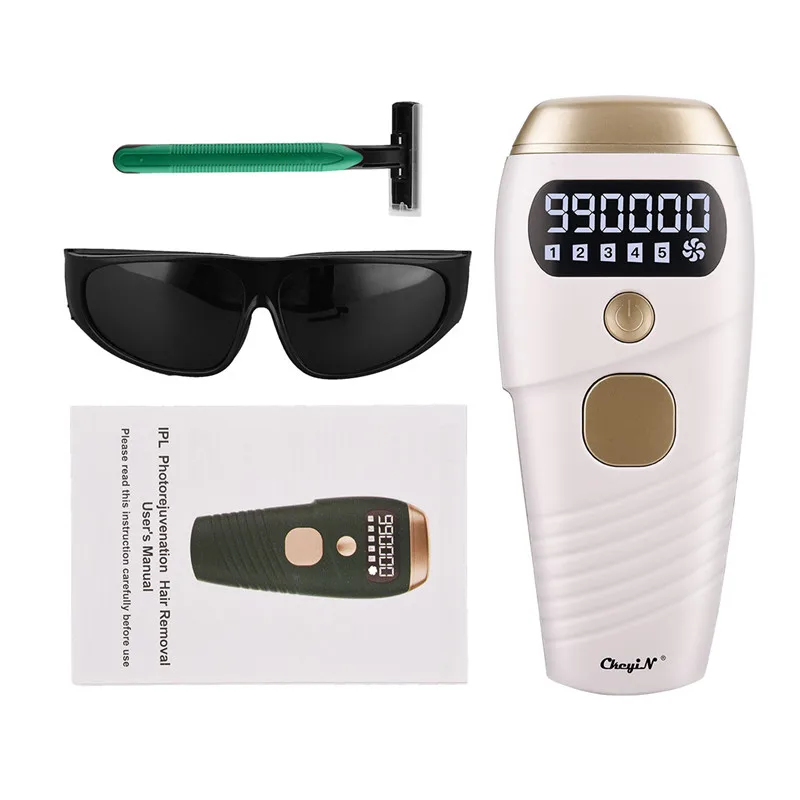 IPL Hair Removal System Painless Permanent IPL Hair Removal Device 5 Levels 990000 Flashes Light Epilator For Body Bikini