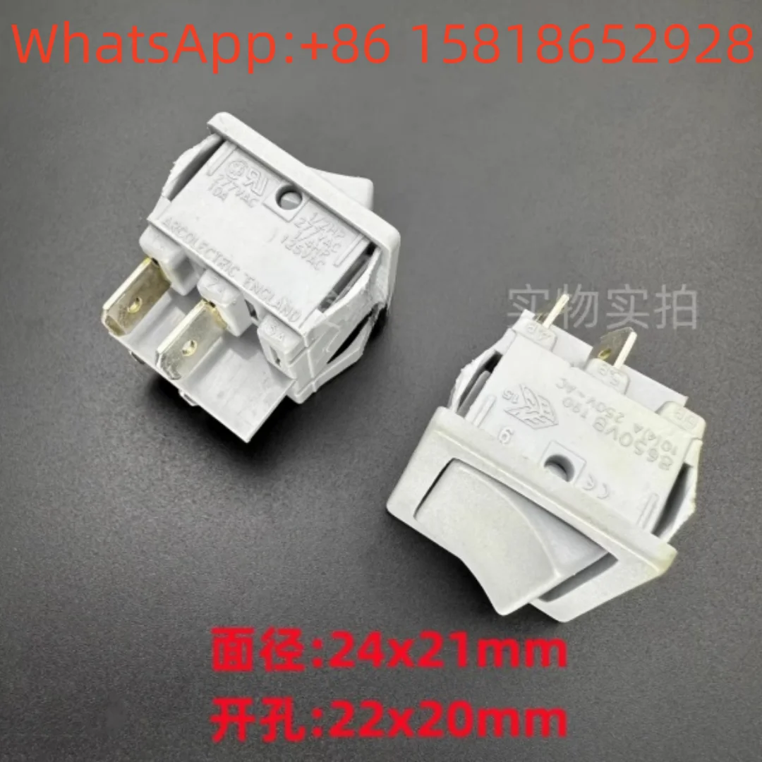 2 шт., Великобритания, ARCOLECTRIC Power 8650VB, кулисный переключатель, 4 контакта, 2 положения, 10 А, 277 В, KCD5 (art.: 3920d2c656647) - 3920d2c656647