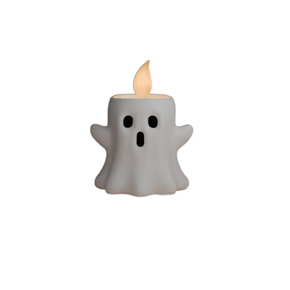 3D Электронная свеча подсвечник в виде призрака симпатичный с имитацией