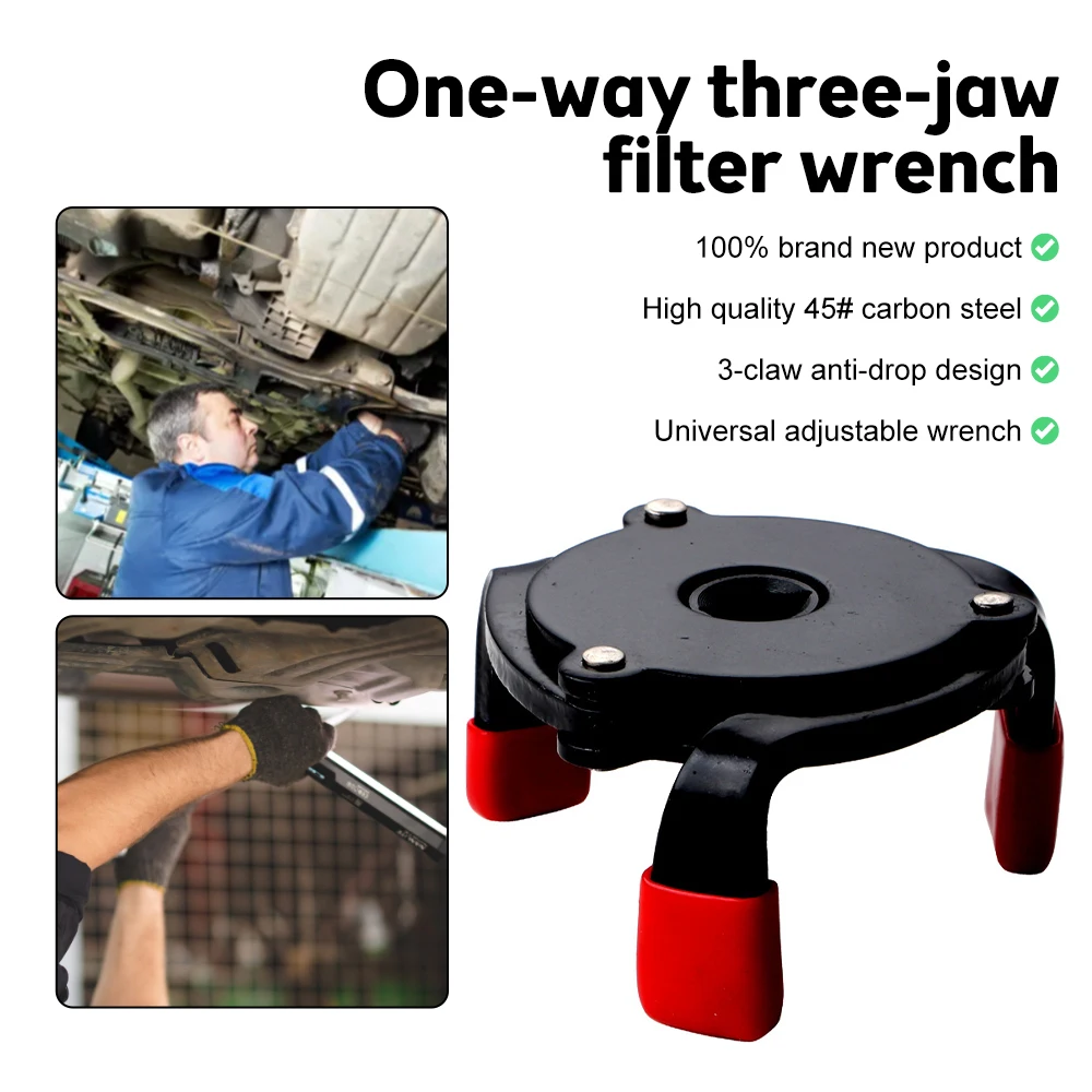 

High Quality Universal 3 Jaw Oil Filter Remover Tool Cars Oil Filter Removal Tool Interface Special Tools Oil Filter Wrench Tool