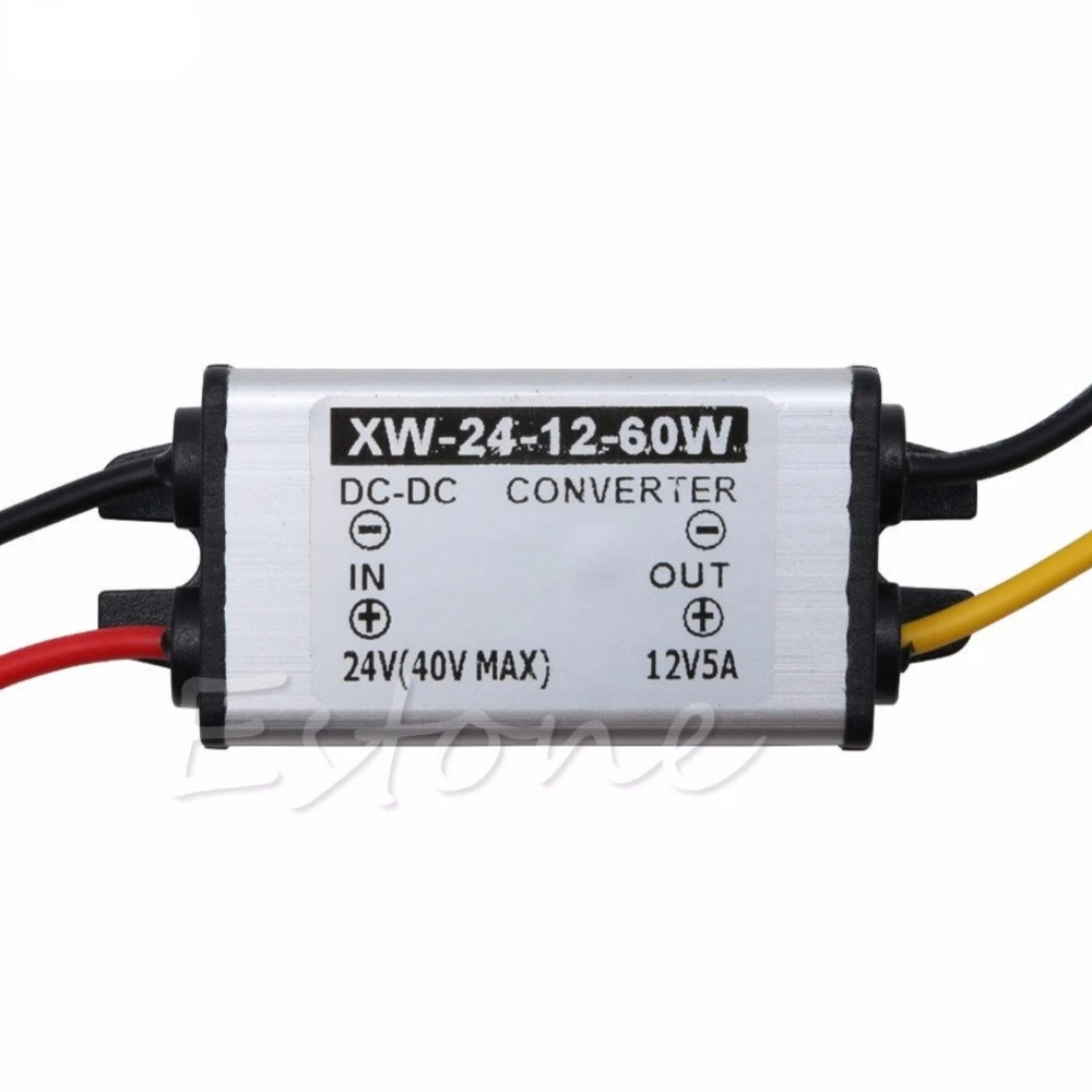 

Hot Waterproof Car Truck DC 24V To DC 12V 5A 60W Power Converter Supply Adapter