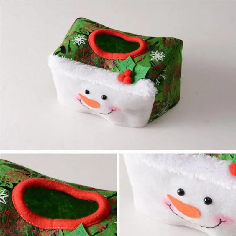 Ative Tissue Box Non-woven Storage Napkin Case Ornament Christmas Desktop Ambience Household Decoration
