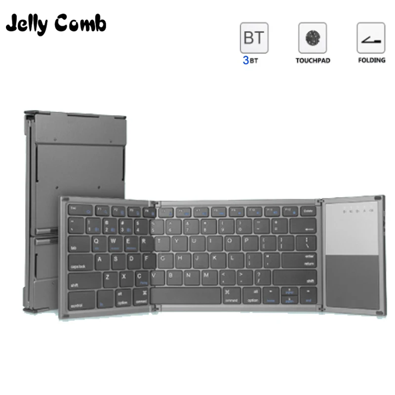 Портативная Складная Беспроводная клавиатура Jelly Comb с Bluetooth и сенсорной панелью |