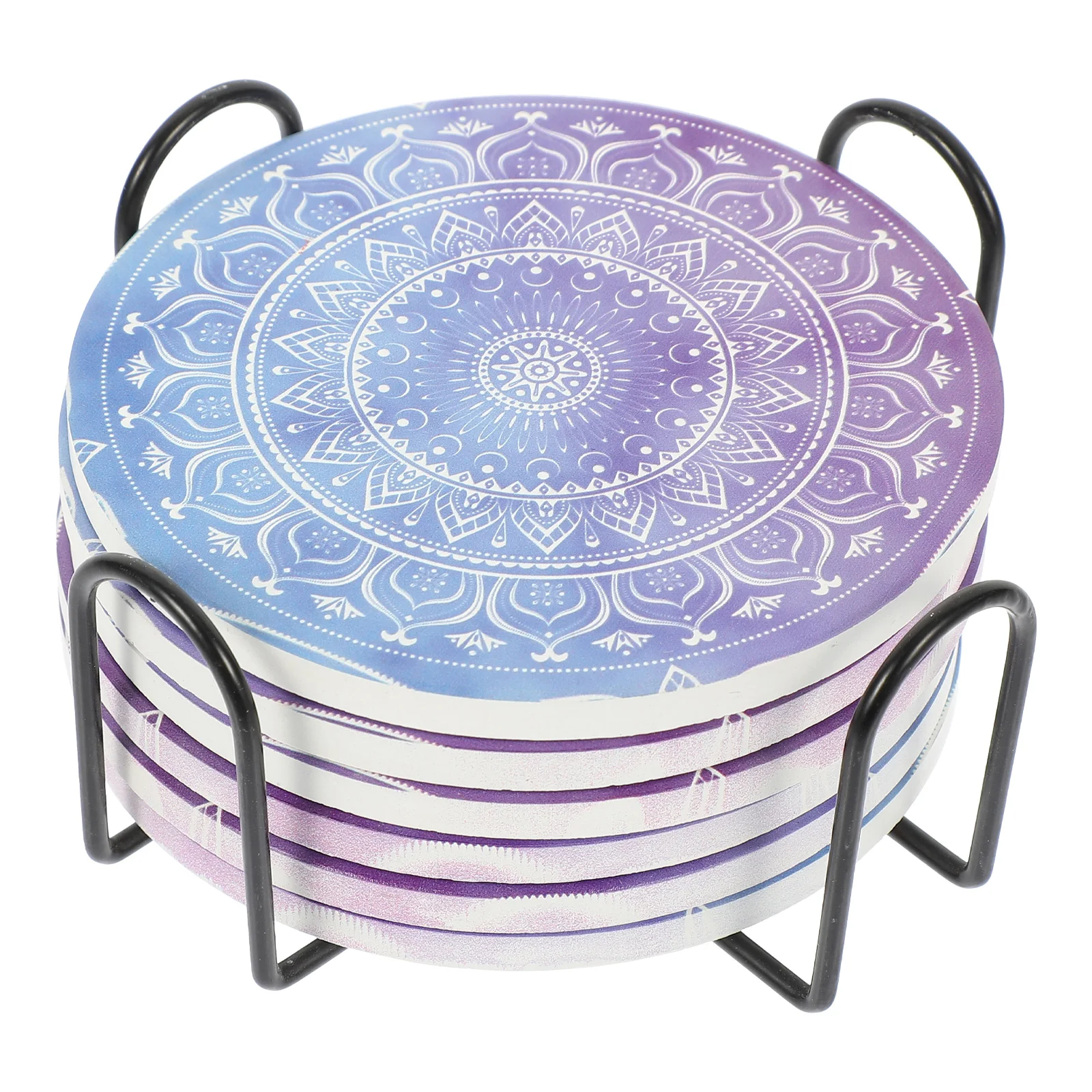 

Coasters Coaster Ceramic Cup Table Mandala Mat Holder Round Mug Absorbent Placemats Drink Tea Flower Mats Cork Heatstone