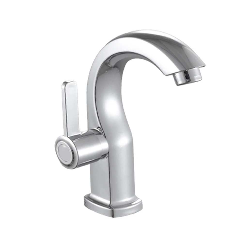 

Home Hotel Single Handle One Way Faucet Stainless Steel Basin Cold Water Tap Sink Spout Threaded Interface Accessory