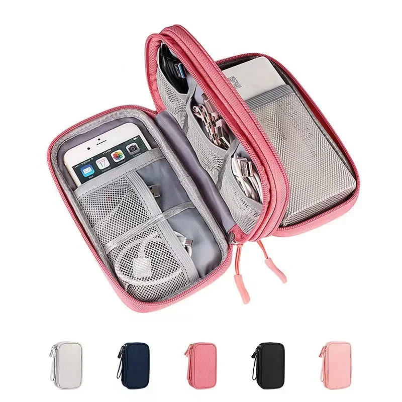 

Storage Pouch Portable Travel Cable Bag Waterproof Digital Electronic Accessory Storage Bag Charger Data Cable USB Organizer