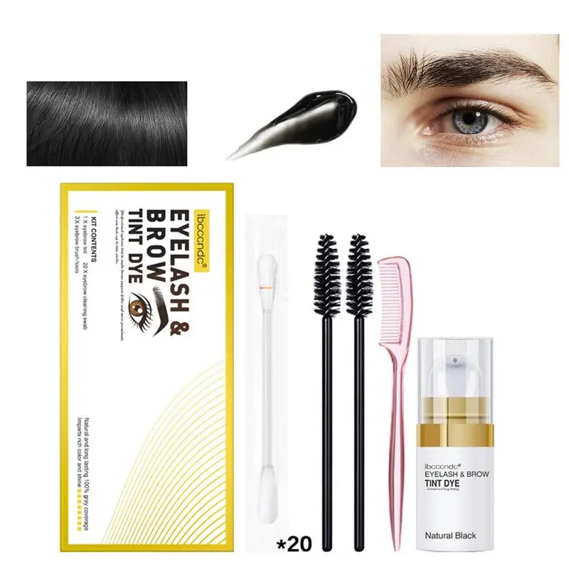 

Professional Eyebrow Lamination Kit Brow Tint Kit Instant Eyelash Eye Brow Hair Color Set With Comb Brush, Eyebrow Dye Ointment
