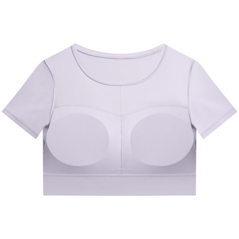 Топ женский облегающий из АБС-пластика с круглым вырезом и коротким рукавом -