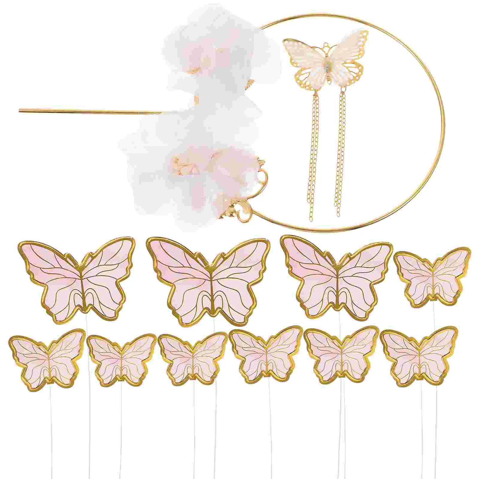 

Birthday Cake Decor Party Topper Butterfly Toppers Baby Shower Wedding Decoration